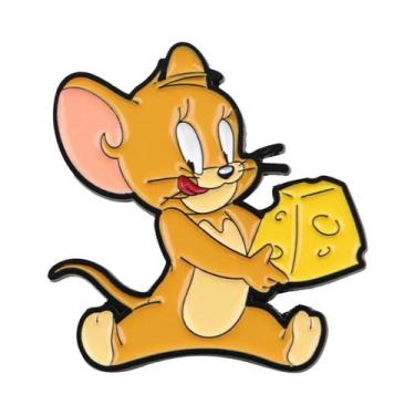 Imagem de Broches De Esmalte De Gato E Rato De Anime Para Crianças, Distintivo D