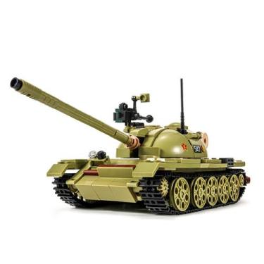 Imagem de Brinquedo Building Block DAHONPA T-54S Medium Tank Army WW2 604 unidad