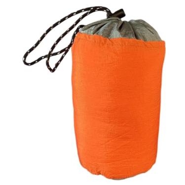 Imagem de Fenteer Bolsa organizadora para acessórios de churrasqueira, leve, à prova d'água, de grande capacidade, para áreas externas, bolsas de armazenamento para, Cinza Laranja