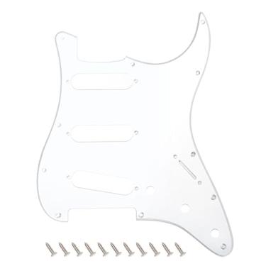 Imagem de Banworks Placa de 1 Ply Strat SSS Pickguard para guitarra elétrica de 11 furos para para-lama EUA/Mexicano, estilo moderno, Stratocaster ST JT/HB-01, espelho cromado