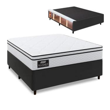 Imagem de Cama Box Baú Lateral Queen Gazin Colchão com Molas Ensacadas 158x198x6