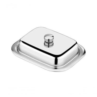 Imagem de Manteigueira Retangular Tramontina Rotonda Em Aço Inox Com Tampa