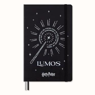 Imagem de Moleskine Limited Edition Harry Potter Lumos spell Notebook with glow in the dark special-effect, Hard Cover, Ruled, Large (5" x 8.25"), Black, 176 pages