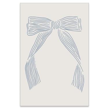 Imagem de rumlud Cartazes de arco aquarela azul claro bonito coquete feminino arte de parede em tela minimalista impressão de pintura de caubói costeiro decoração de parede 40 x 61 cm sem moldura