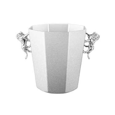 Imagem de balde de vinho Balde de gelo bar champanhe vinho cerveja comercial para cubos Refrigerador de cerveja(Silver)