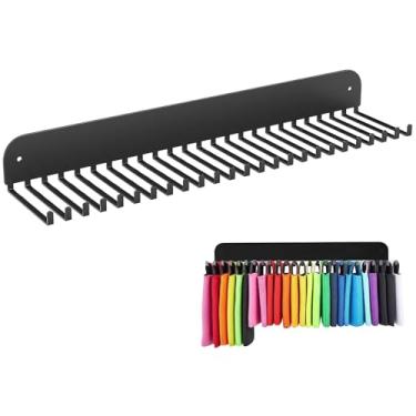 Imagem de Organizador de refrigerador de latas com fixação forte, rack de armazenamento de geladeira com 25 ganchos de metal, suporte de lata de cerveja que economiza espaço, arte de ferro de longa duração para