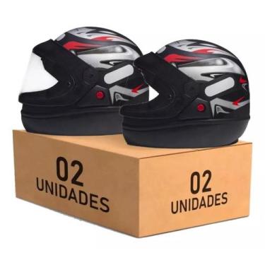 Imagem de Kit 2 Capacetes San Marino Preto Automático, 58/58