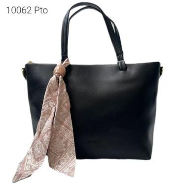 Imagem de Bolsa Feminina Mão / Transversal com Divisões e Lenço 10062 - Chalita,