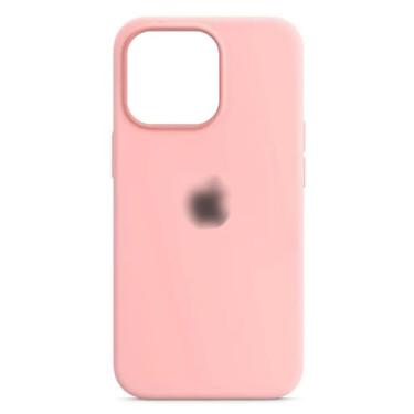 Imagem de Capinha Compatível com Iphone 13 pro max Preta, Branca, Azul, Rosa, Bordô, Roxo, Lilás, Cinza, Pink, Bege, Flexivel, Tecnologia anti impacto, Aveludada com design PREMIUM c/logo (Rosa iogurte)
