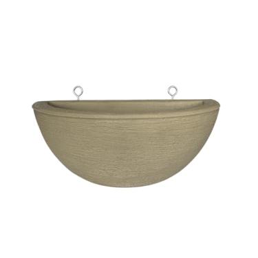 Imagem de Vaso Grande Parede Cuia Polietileno P/plantas Jardim Varanda (Palha)