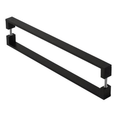 Imagem de Puxador De Porta Pivotante Alumínio Inoxidável Preto 60Cm - Metalcromo