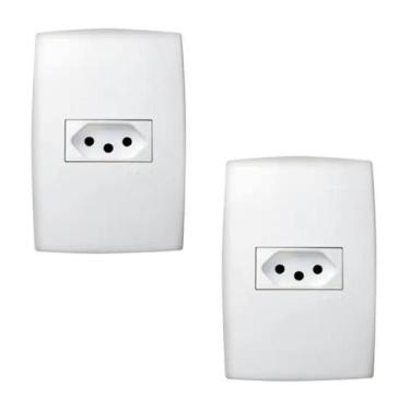 Imagem de Kit Com 2 Conjuntos Tomada Simples 10a 4x2 Pial Plus