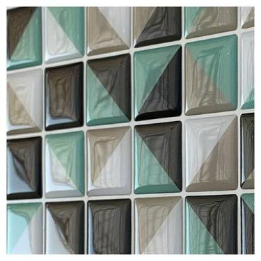 Imagem de Pastilha Adesiva Mix Mosaico - Kit com 4 Placas Adesivas 3M para Decor