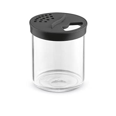 Imagem de Uz Utilidades, Uz305Pr, Pote Farinheiro Porta Mantimentos Transparente Com Tampa De Plástico Uz, Cor Preto, Polipropileno, UZ Utilidades, UZ305