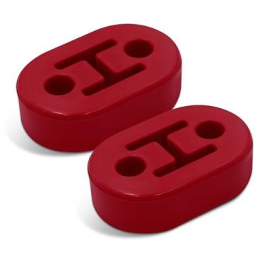 Imagem de DWARFOO 2 peças de cabide de escapamento de borracha, sistema de escape de silenciador, bucha isoladora de silenciador de escape automotivo resistente, acessórios universais de carro gancho de