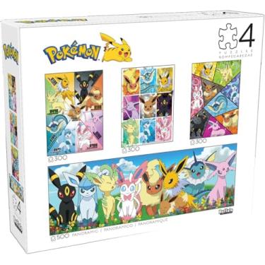 Imagem de Buffalo Games - Pokémon – Montagem Eevee – Pacote com vários quebra-cabeças para adultos, desafiadores, perfeitos para noites de jogos – O tamanho final varia