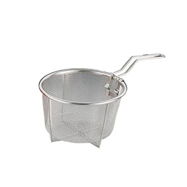 Imagem de Cesto de fritura de cozinha escorredor de óleo quadrado frito frito frito cesta de aço inoxidável frito como batatas fritas asas de frango carne fritura cesta (pequena)