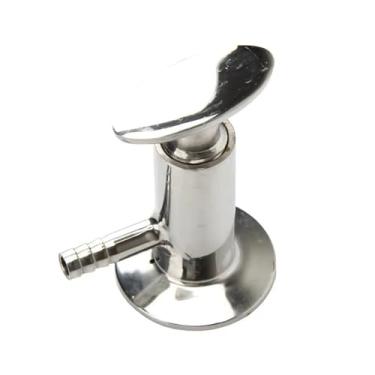 Imagem de WWECCQIJ Válvula de amostragem elíptica de aço inoxidável SS304 tipo braçadeira tripla tipo virola de 3,8 cm