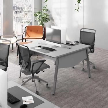 Imagem de Mesa de Escritório Plataforma 90cm c/ Caixa de Tomadas F5 - F5 Office 