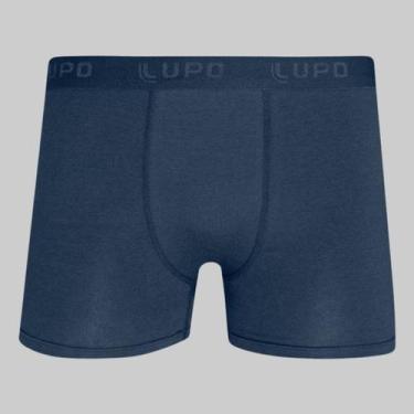 Imagem de Cueca Lupo Boxer Algodão com Elastano 00615-002, Azul marinho, P