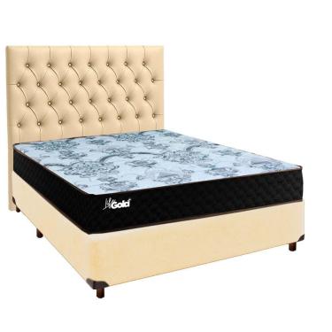 Imagem de Kit Cama Box + Cabeceira + Colchão Casal Molas Ensacadas - Life Gold - Paropas