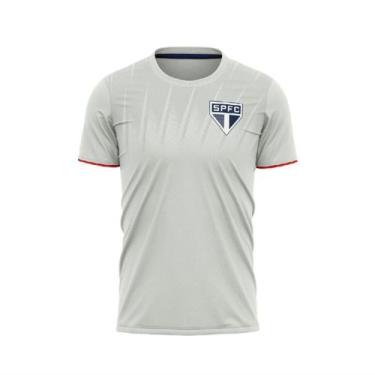 Imagem de Camisa São Paulo Enlace Unissex Cinza Oficial Licenciada - Braziline, 