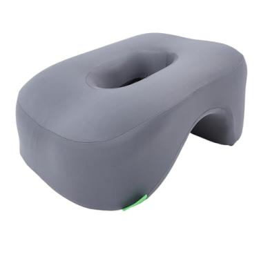 Imagem de Travesseiro de rosto para baixo, espuma viscoelástica, confortável, ergonômico, deitado, para casa, sala de aula, salão de beleza, tecido de seda gelada adequado para a pele,