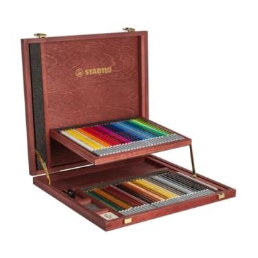 Imagem de Lápis de Cor Artístico – STABILO CarbOthello - Estojo de madeira com 60 unidades – Em 60 cores