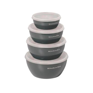 Imagem de Conjunto 4 Tigelas De Preparação Cinza Multiuso Kitchenaid
