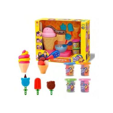 Imagem de Brinquedo sorveteria massinhas de modelar sorvete maria clara e jp div