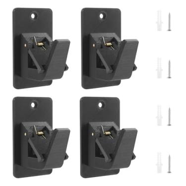 Imagem de Suporte universal de varão de cortina, 4 peças, suporte de varão de cortina reutilizável, suporte de chuveiro multiuso para casa, quarto, banheiro, cozinha