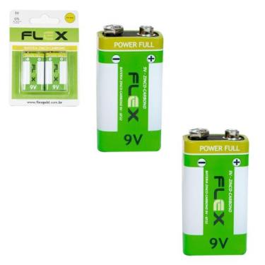 Imagem de Bateria zinco carbono 9v 6f22 Flexgold com 2 pcs