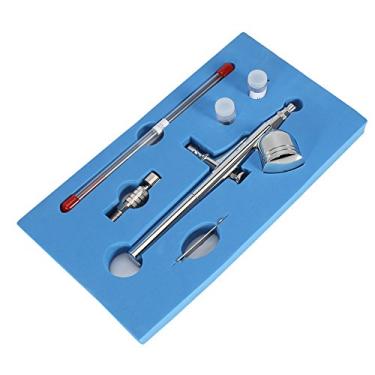 Imagem de LiebeWH Airbrush Kit Gravity Feed Dual Ação Brush Air Conjunto de Tinta Gun Spray para Bolo Decoração de Maquiagem Arte da Unha (470T)
