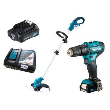 Imagem de Parafusadeira de Impacto HP333DWYX3 + Aparador de Grama UR100DZX + Bateria 12V - Makita