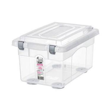 Imagem de Caixa Organizadora Decorativa Multiuso  4,3 L Transparente - Sanremo