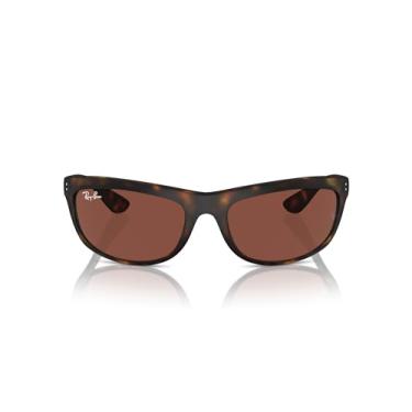 Imagem de Ray-Ban Óculos de sol retangulares masculinos RB4089 Balorama, Havana fosco/vermelho, 62 mm