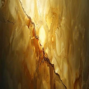 Imagem de Quadro Decorativo Abstrato com Estampa Delicada e Texturas Intrincadas 30x30cm