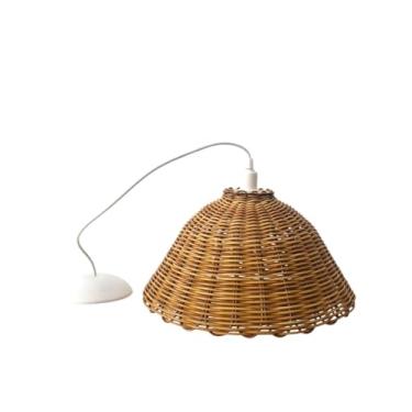 Imagem de Genérico Lustre Pendente Rústico Artesanal, Madeira Marrom, 30x10x25 cm, Iluminação Residencial Interior, Base E26, Redondo, Estilo Rústico (BANANA A PENDENTE BRANCO)