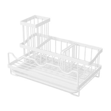 Imagem de LOWPZNVE Rack de armazenamento de cozinha multifuncional, rack de armazenamento de temperos estilo bancada, pia doméstica, ferramenta de drenagem, rack de pano. Organizador de balcão de banheiro