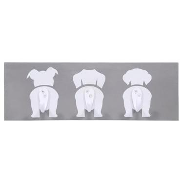 Imagem de DEVLA Suporte de chave de parede com cauda de fazenda – Suporte decorativo para trela de PET e cabideiro de parede com ganchos exclusivos para cauda de cachorro – Organizador de animais de estimação