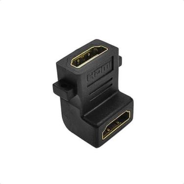 Imagem de Adaptador Hdmi Extensor Femea X Femea L90º Graus Painel Tv