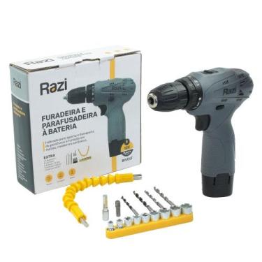 Imagem de Parafusadeira Furadeira Portátil Bateria 12V com Acessórios Razi Recar