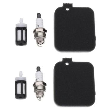Imagem de YINETTECH 2 x kit de ajuste compatível com sopradores de folhas Stihl BG50 BG55 BG85 SH55 SH85 4229-120-1800 filtro de combustível de ar vela de ignição