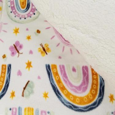 Imagem de Coberdrom Solteiro Manta Sherpa Lã Carneiro Quentinha 1 Peça (Rainbow)