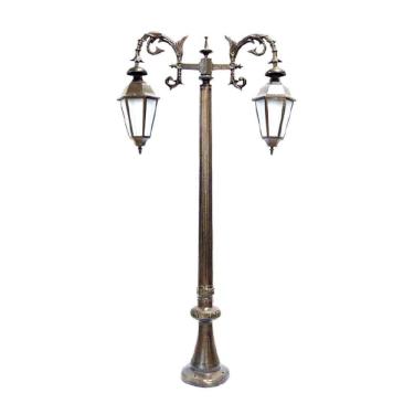 Imagem de Poste De Jardim Firenze 02 Luminária Italiana Alumínio 246Cm