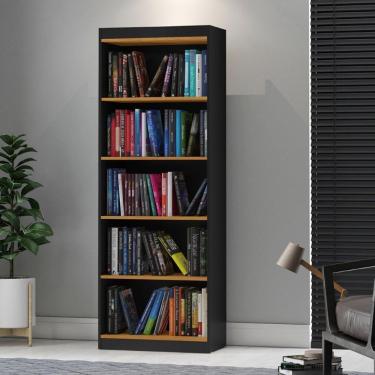 Imagem de Estante 4 Prateleiras Guarani Preto Acetinado Cinamomo