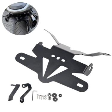 Imagem de EKSED Molduras de Placa Pretas para Cf-Moto Cf Moto Nk800 800Nk 800 Nk 800Nk 2023 2024 Tail Tidy Fender Eliminator Suporte de Registro Suporte Traseiro Suporte de Substituição para (Preto)