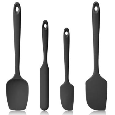 Imagem de Lilybeam Espátulas resistentes ao calor de 150 ºC, conjunto de raspadores de silicone de cozinha seguros para alimentos de alta temperatura para cozinhar, assar, misturar, mexer, mexer, panelas