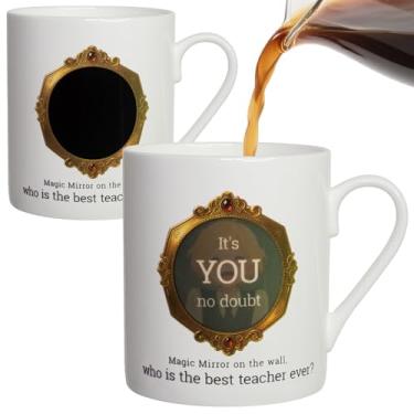 Imagem de Lovift Caneca de café, presente de aniversário para professores, presente de apreciação de xícara de chá de cerâmica, exclusivo engraçado Natal Best Teacher Ever caneca que muda de cor para o Sr