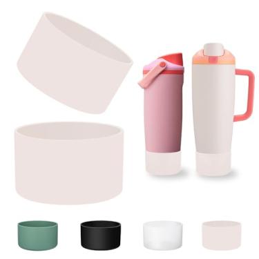 Imagem de Pacote com 2 botas de silicone para garrafa e copo Owala FreeSip Sway 30 1,134 g - Protetor inferior para acessórios Owara Capa protetora antiderrapante (rosa quartzo rosa)